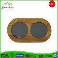 New design cheeseboard black slate cheese board with natural surface